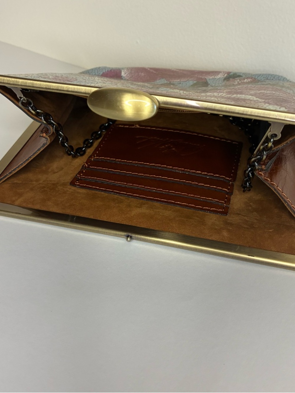 Patricia Nash Crackled Rose Garden Chain-Handle Clutch - Picture 5 of 16
